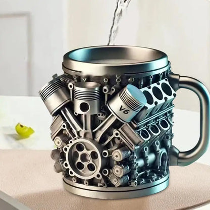 V6 / V8 Engines Stainless Steel Coffee Mug