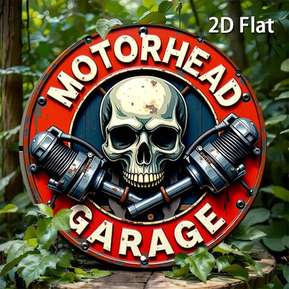 Motorhead Skull Aluminum Sign
