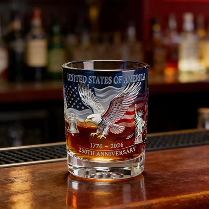 US. 250th Anniversary Eagle Whiskey Glass