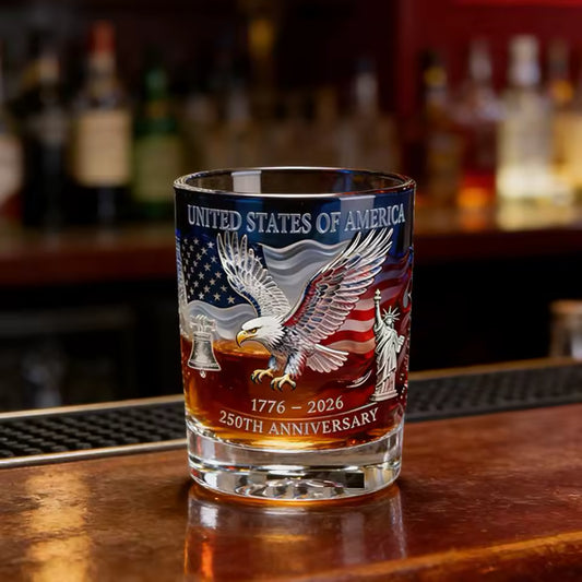 US. 250th Anniversary Eagle Whiskey Glass