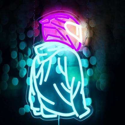 Motorcyclist Neon Sign