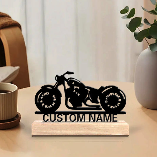 Personalized Motorcycle Metal Sculpture