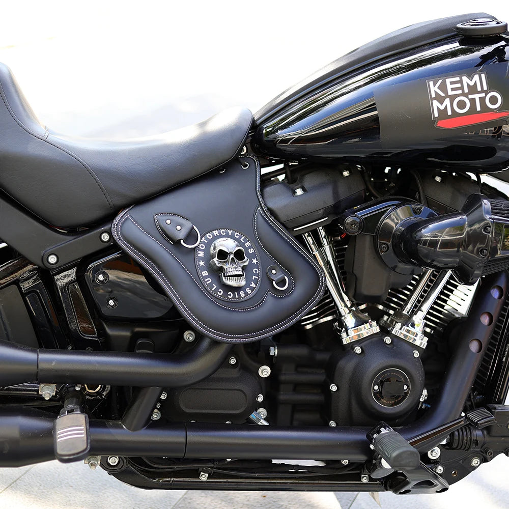 Skull Motorcycle Side Saddle Heat Shield