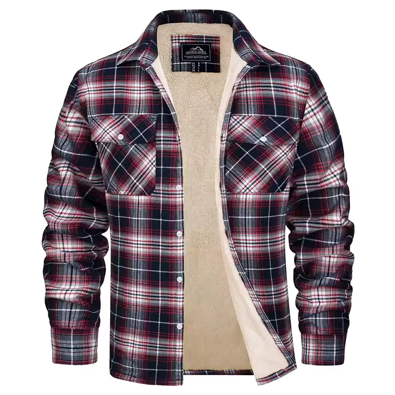 Ridge Fleece Flannel - Red – American Biker Gear