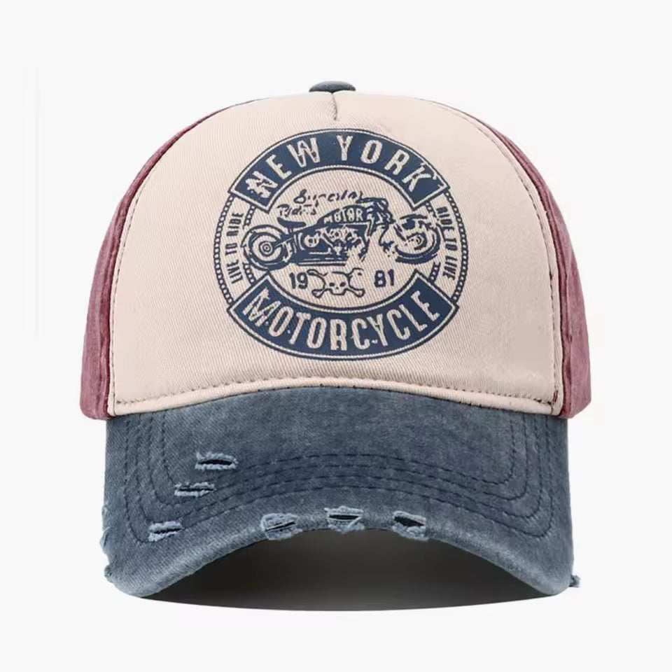 New York Motorcycle Baseball Cap