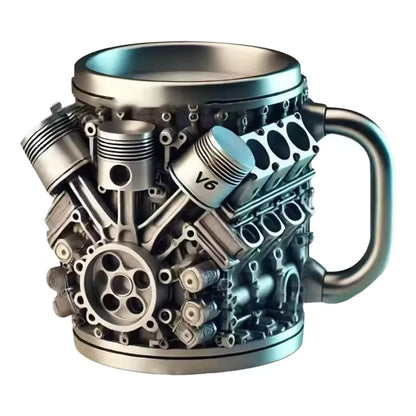 V6 / V8 Engines Stainless Steel Coffee Mug