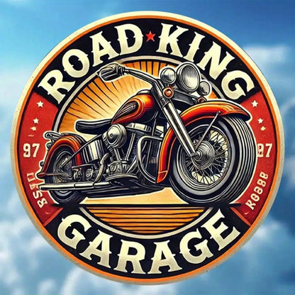 Road King Garage Metal Sign