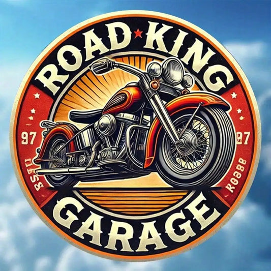 Road King Garage Metal Sign