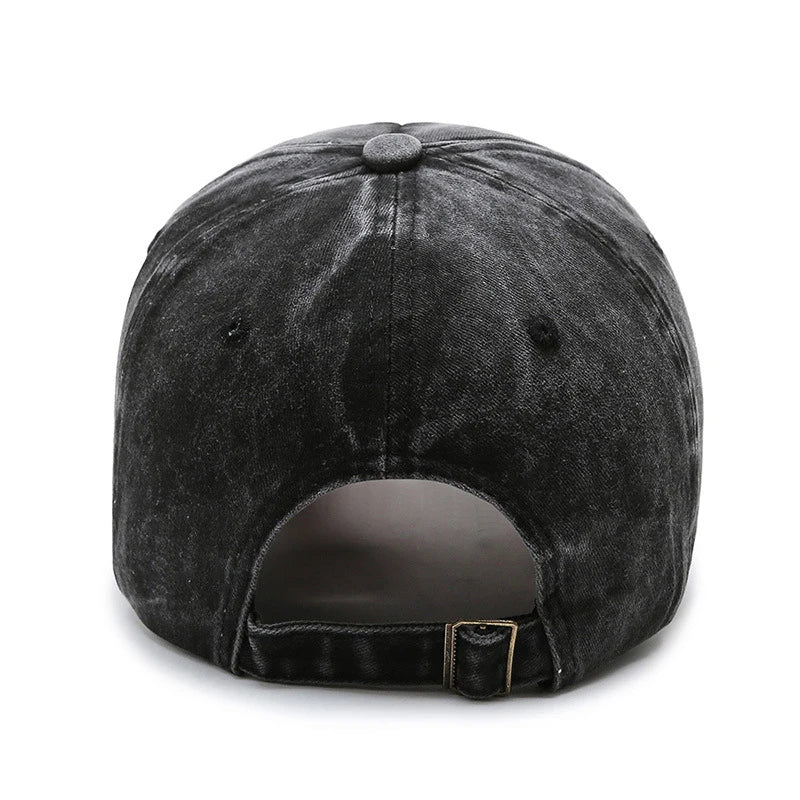 ROCK Embroidered Patch Washed Baseball Cap