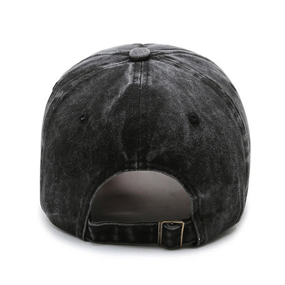 ROCK Embroidered Patch Washed Baseball Cap