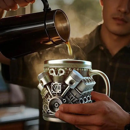 V6 / V8 Engines Stainless Steel Coffee Mug