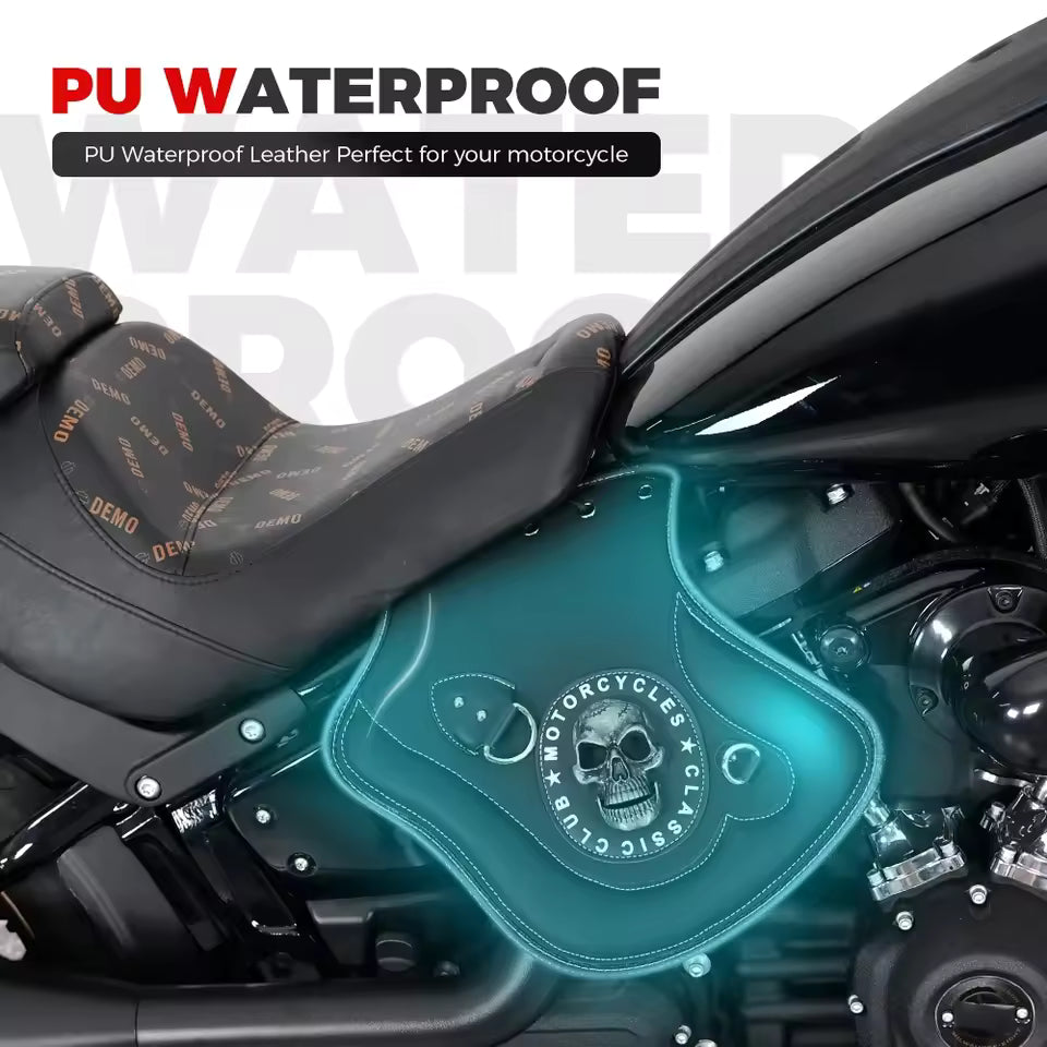 Skull Motorcycle Side Saddle Heat Shield
