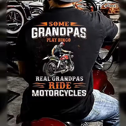 Some Grandpas Play Bingo Real Grandpas Ride Motorcycles Shirt VA97
