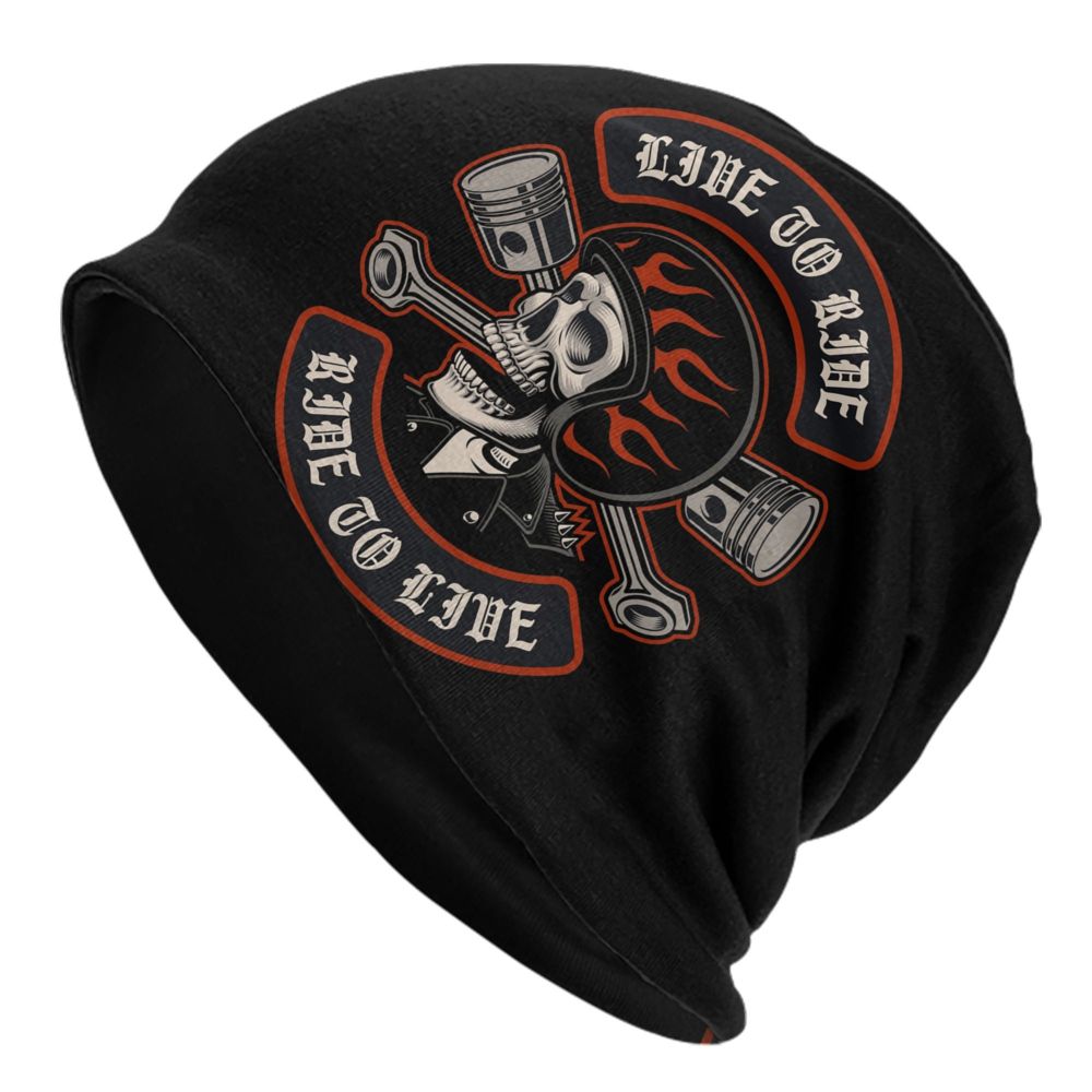 Live to Ride Ride To Live Skull Beanie