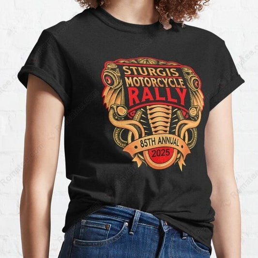 Sturgis Motorcycle Rally 85th Annual 2025 Snake Head Vintage Graphic T-Shirt