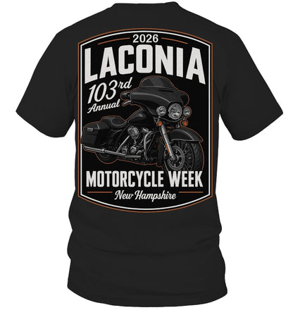 2026 Laconia Motorcycle Week Biker T-shirt VA16