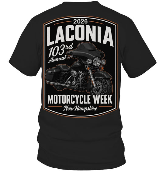 2026 Laconia Motorcycle Week Biker T-shirt VA16
