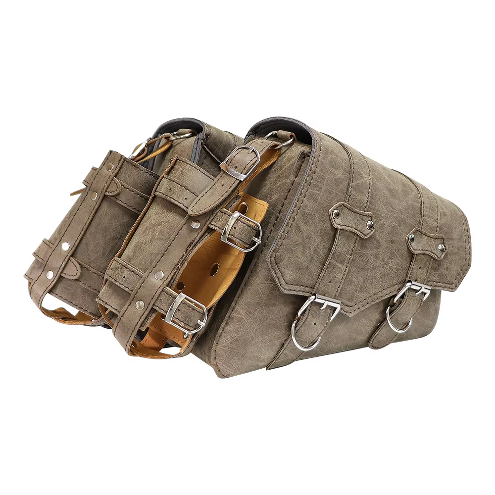 Retro PU Leather Motorcycle Saddlebag TT42