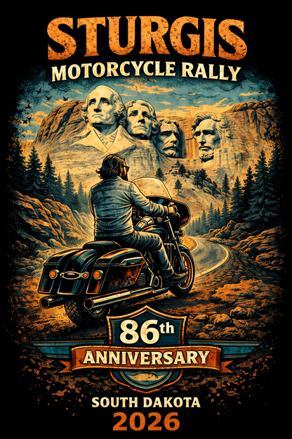 2026 Sturgis Motorcycle Rally Black Hills Gold - 86th Anniversary VA89