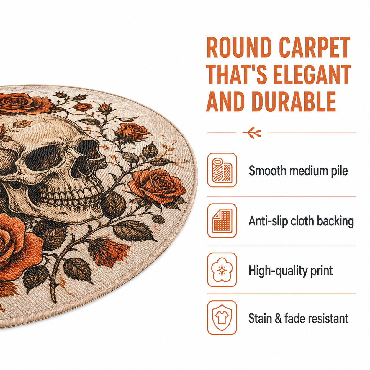 Crazy Bones Round Carpet TT09