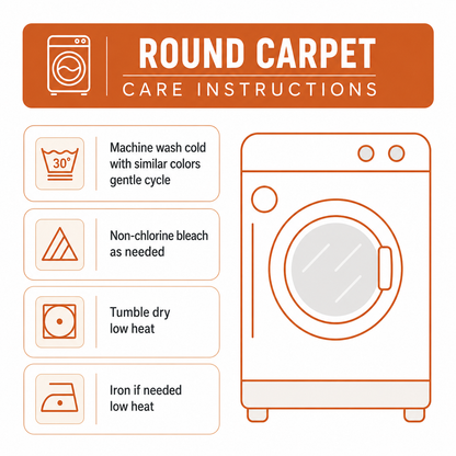 Vintage Motorcycle Parking Round Carpet VA01