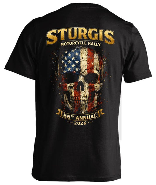 2026 Sturgis American Flag Skull - 86th Anniversary VA86