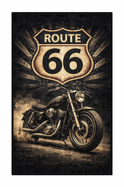 Route 66 Motorcycle Area Rug VA03
