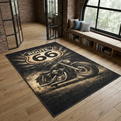 Route 66 Motorcycle Area Rug VA03
