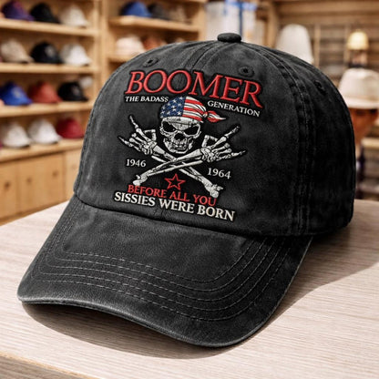 Boomer The Badass Generation Embroidery Cap