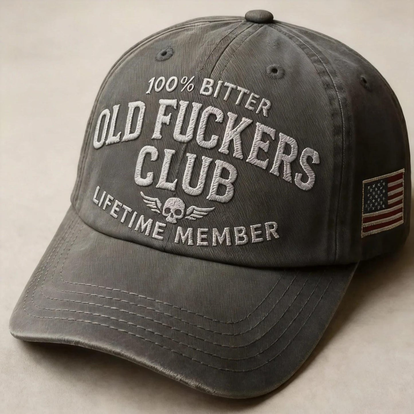 Vintage Old F*ckers Club Embroidery Cap