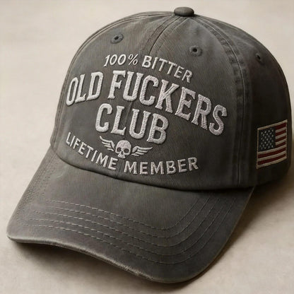 Vintage Old F*ckers Club Embroidery Cap