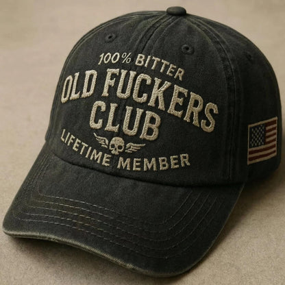 Vintage Old F*ckers Club Embroidery Cap