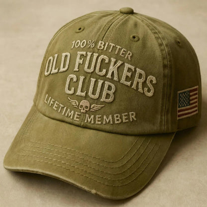 Vintage Old F*ckers Club Embroidery Cap