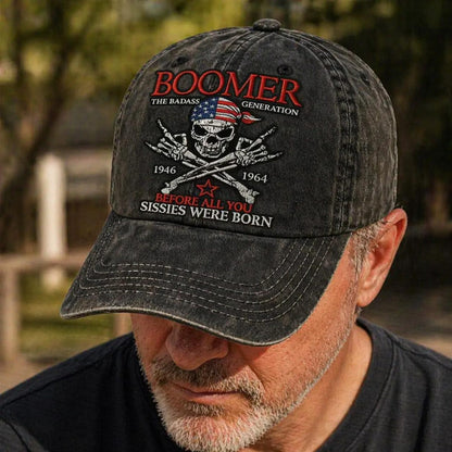 Boomer The Badass Generation Embroidery Cap