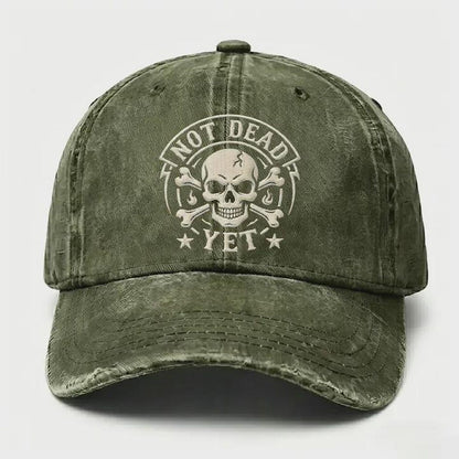 Not Dead Yet Skull Embroidery Cap