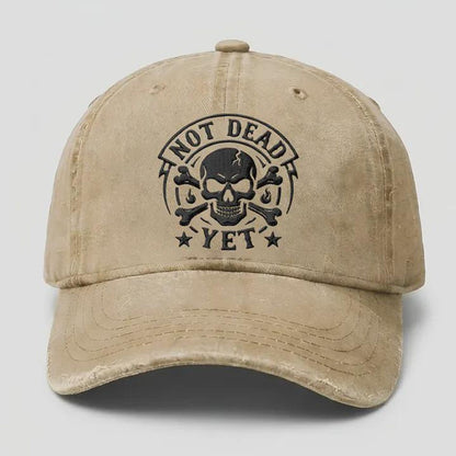 Not Dead Yet Skull Embroidery Cap