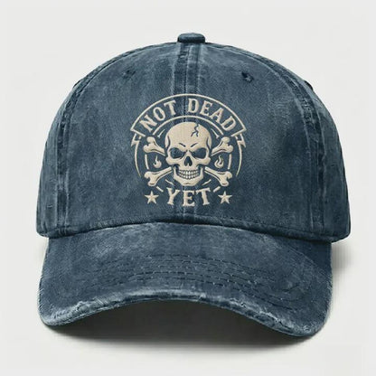 Not Dead Yet Skull Embroidery Cap