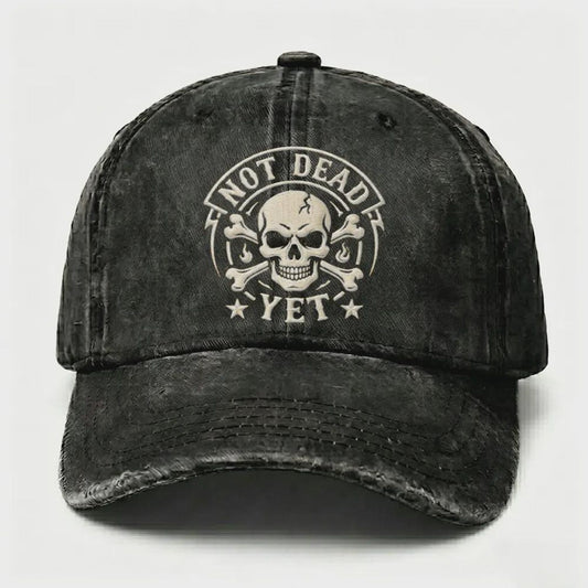 Not Dead Yet Skull Embroidery Cap