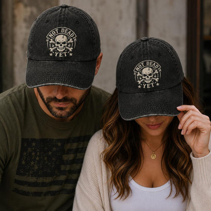 Not Dead Yet Skull Embroidery Cap