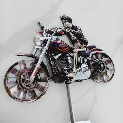Skeleton Motorcycle Garden Wind Spinner