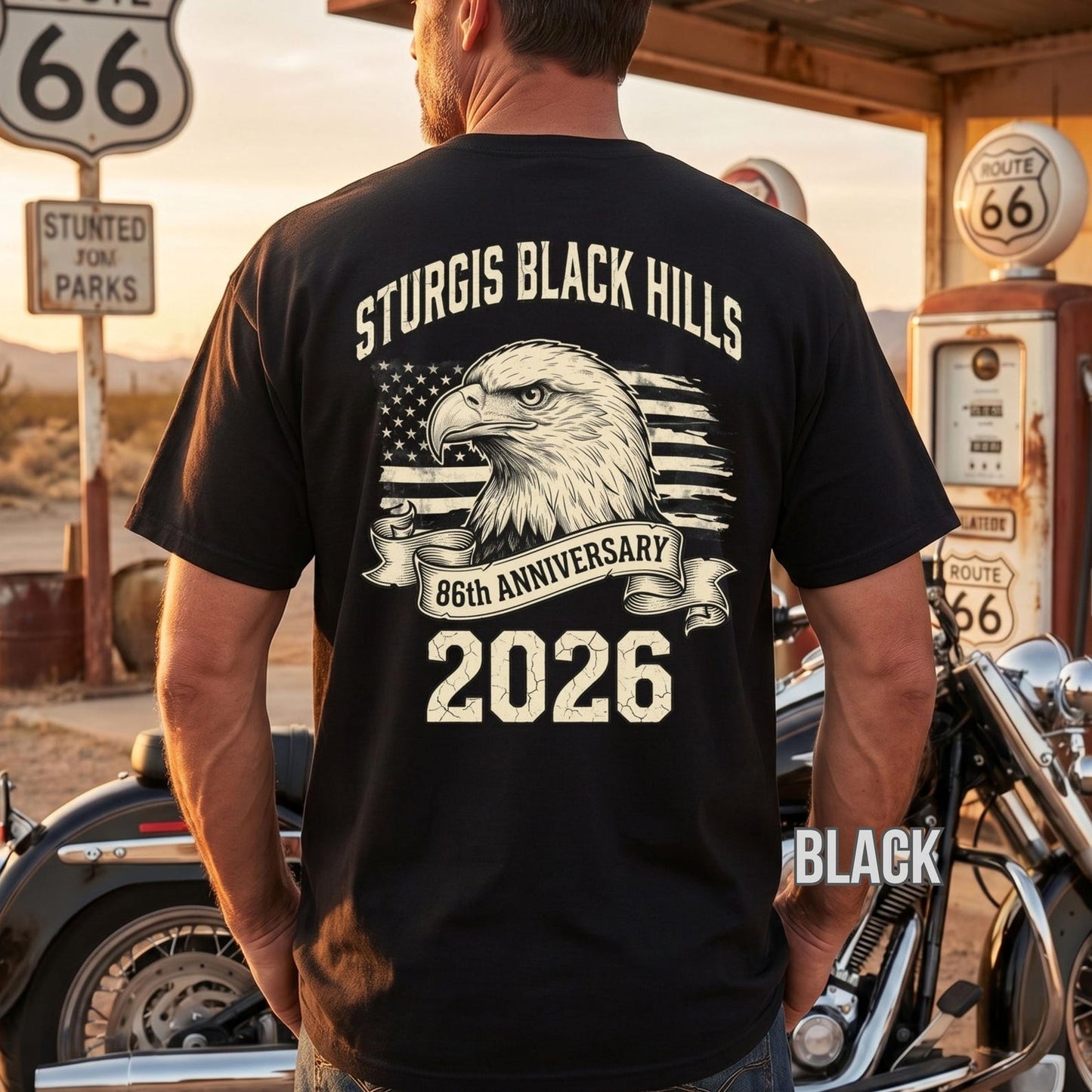 Sturgis Motorcycle Rally 2026 Eagle Shirt VA105