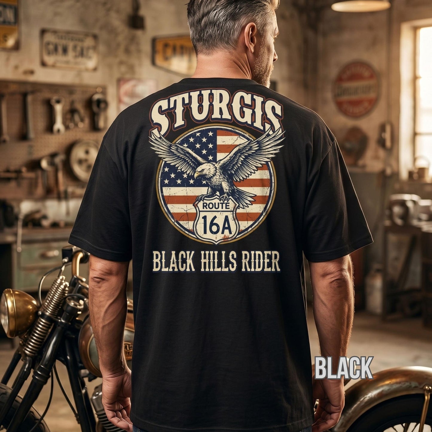 Sturgis Motorcycle Rally 2026 Eagle Route 16A Shirt VA106