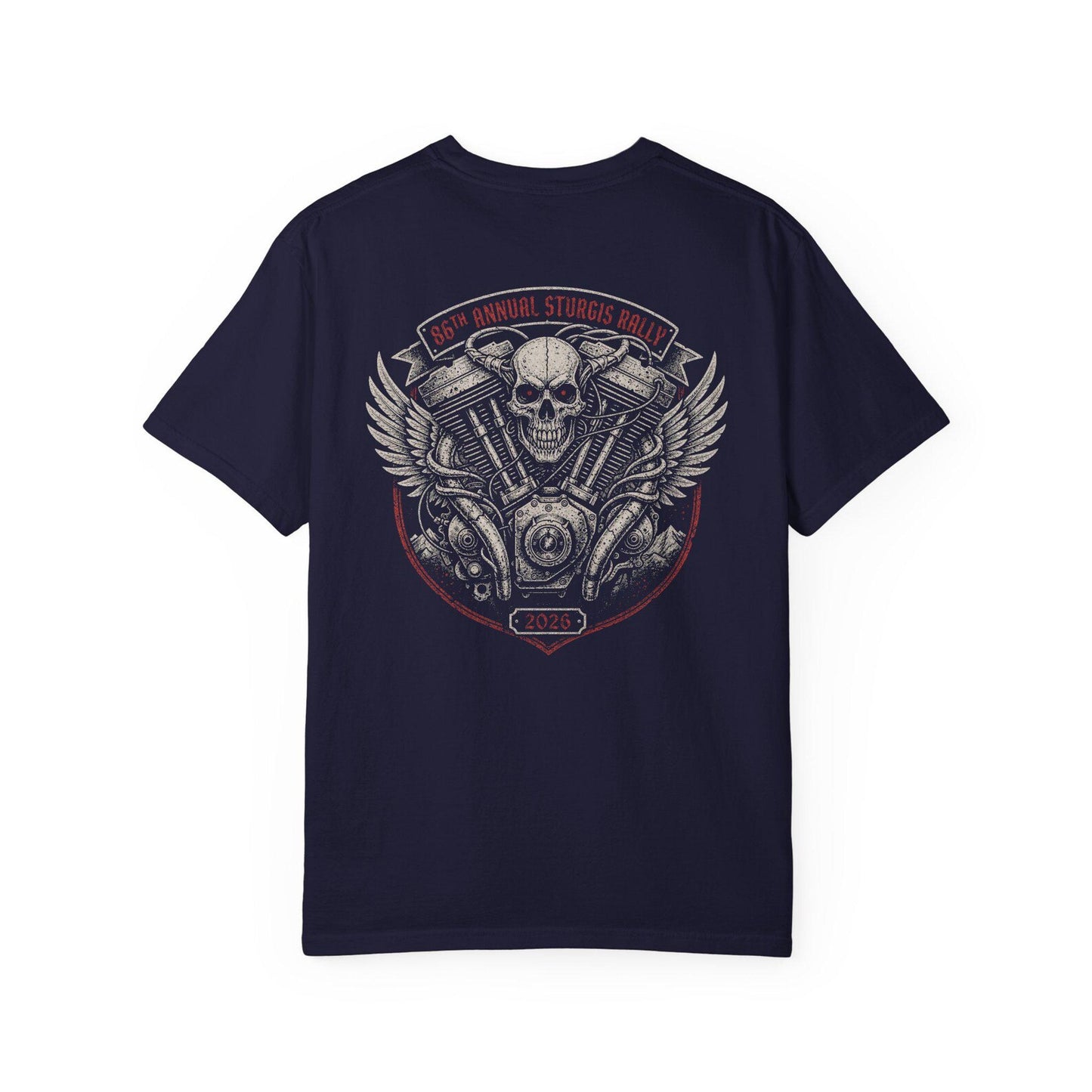 Sturgis Rally 2026 Skull Motorcycle Engine Design T-shirt VA83