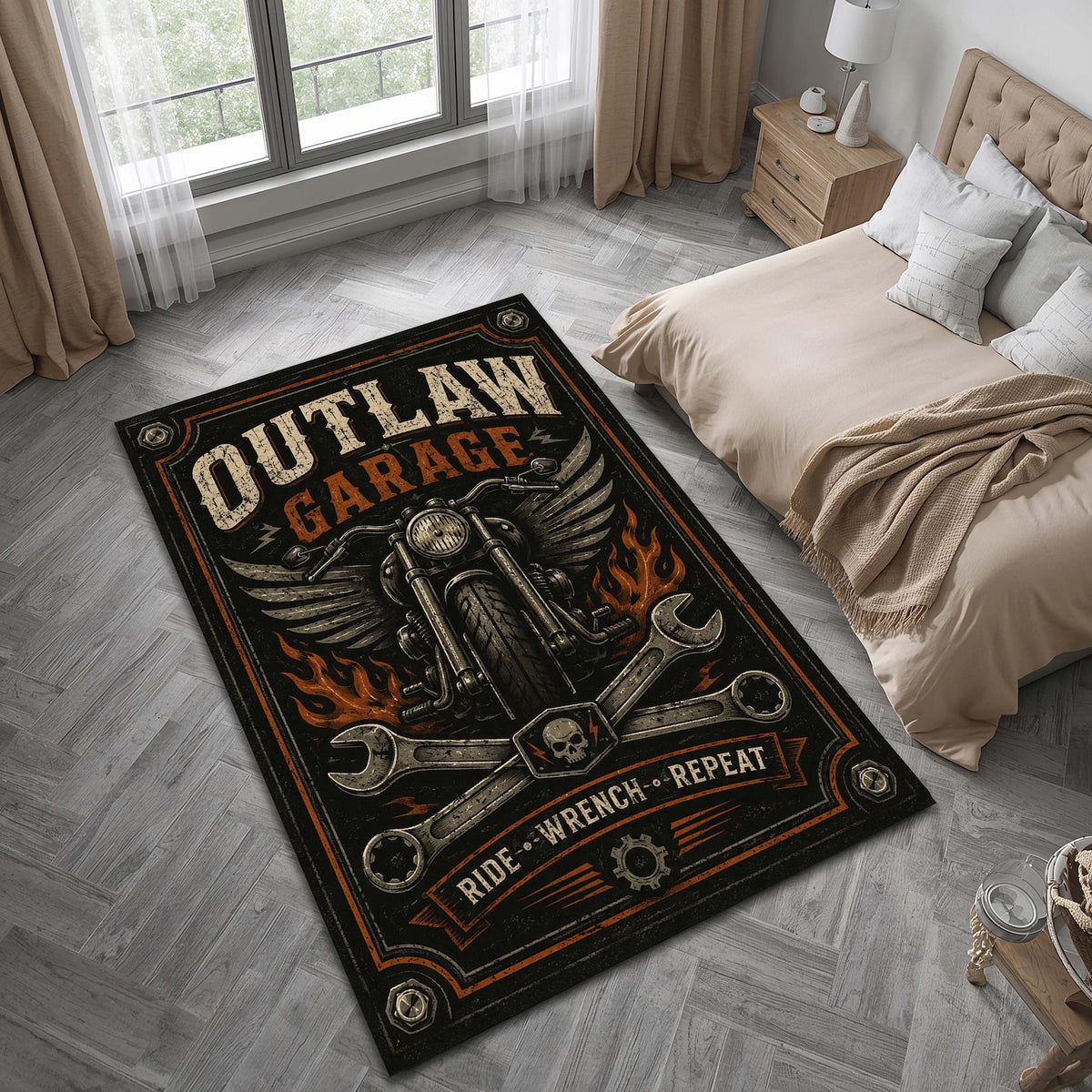 Outlaw Garage Area Rug VA01