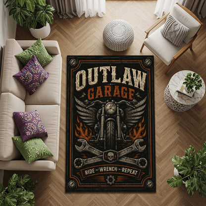 Outlaw Garage Area Rug VA01