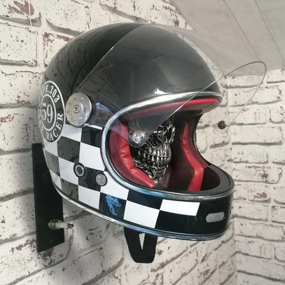 Templar Skull Motorcycle Helmet Holder & Jacket Hanger LD11