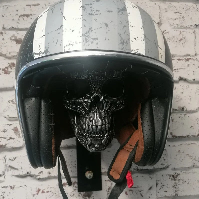 Templar Skull Motorcycle Helmet Holder & Jacket Hanger LD11