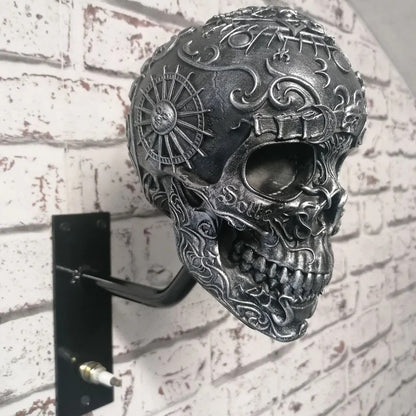 Templar Skull Motorcycle Helmet Holder & Jacket Hanger LD11