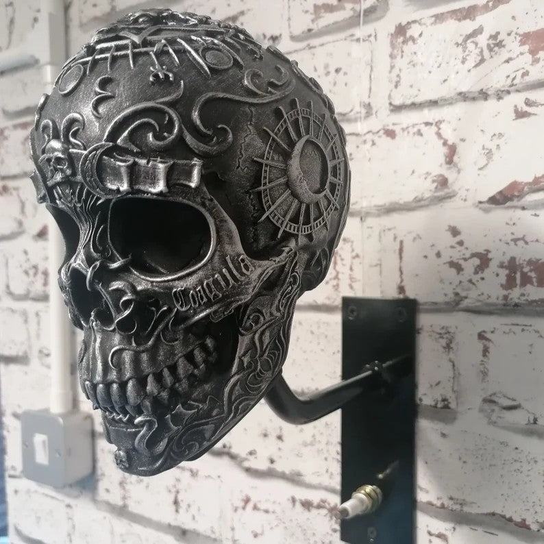 Templar Skull Motorcycle Helmet Holder & Jacket Hanger LD11