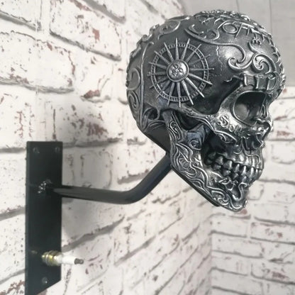 Templar Skull Motorcycle Helmet Holder & Jacket Hanger LD11